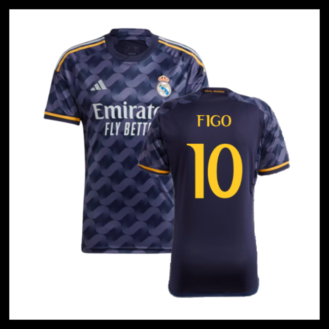 Billige Fodboldtrøjer Real Madrid 2023-2024 FIGO #10 Udebanetrøje