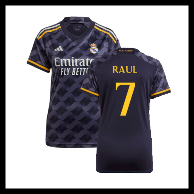 Billige Fodboldtrøjer Real Madrid 2023-2024 Dame RAUL #7 Udebanetrøje