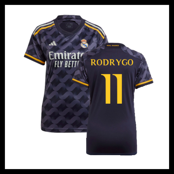 Billige Fodboldtrøjer Real Madrid 2023-2024 Dame RODRYGO #11 Udebanetrøje