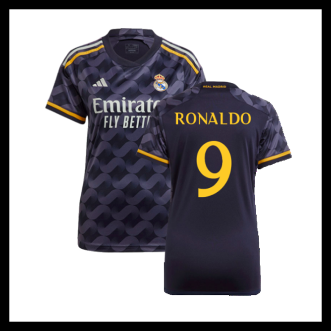 Billige Fodboldtrøjer Real Madrid 2023-2024 Dame RONALDO #9 Udebanetrøje