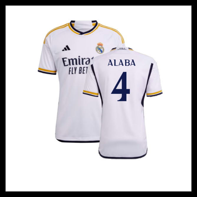 Billige Fodboldtrøjer Real Madrid 2023-2024 ALABA #4 Hjemmebanetrøje