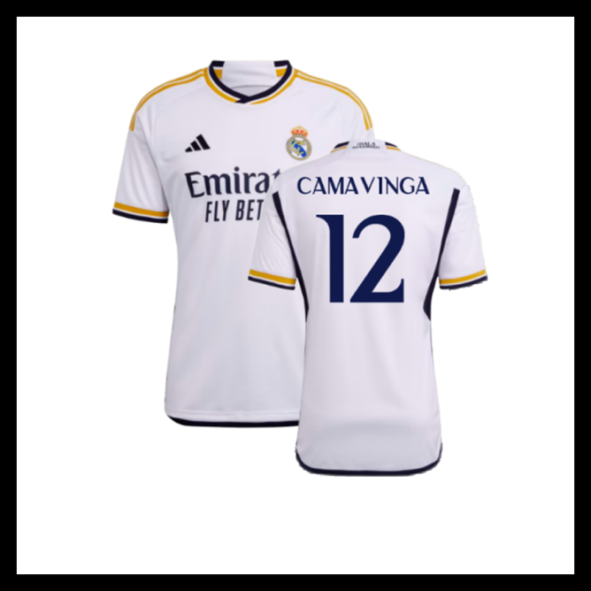 Billige Fodboldtrøjer Real Madrid 2023-2024 CAMAVINGA #12 Hjemmebanetrøje