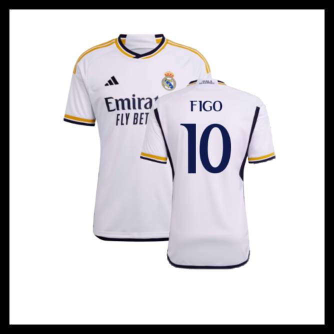 Billige Fodboldtrøjer Real Madrid 2023-2024 FIGO #10 Hjemmebanetrøje