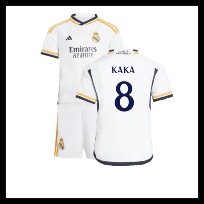 Billige Fodboldtrøjer Real Madrid 2023-2024 Børn KAKA #8 Hjemmebanetrøje