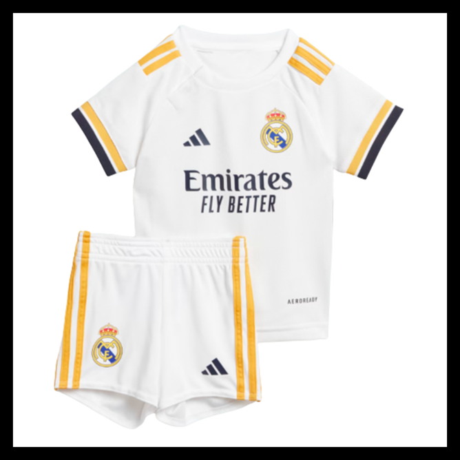 Billige Fodboldtrøjer Real Madrid 2023-2024 Børn Hjemmebanetrøje