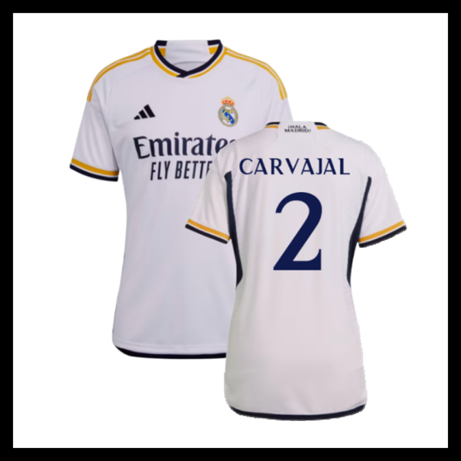 Billige Fodboldtrøjer Real Madrid 2023-2024 Dame CARVAJAL #2 Hjemmebanetrøje