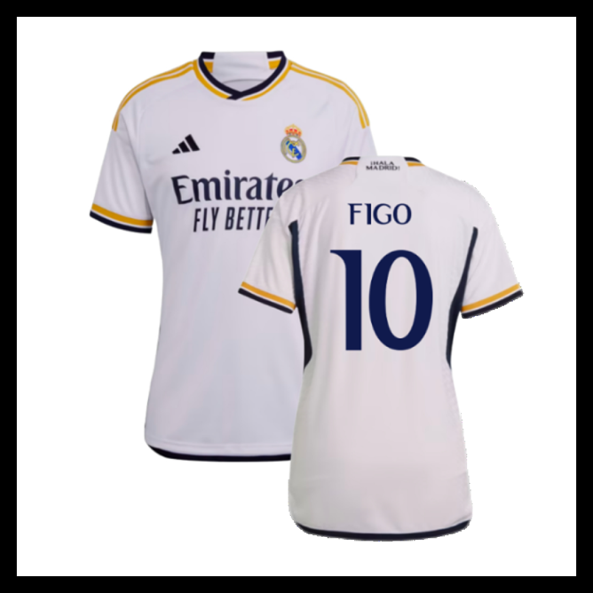 Billige Fodboldtrøjer Real Madrid 2023-2024 Dame FIGO #10 Hjemmebanetrøje