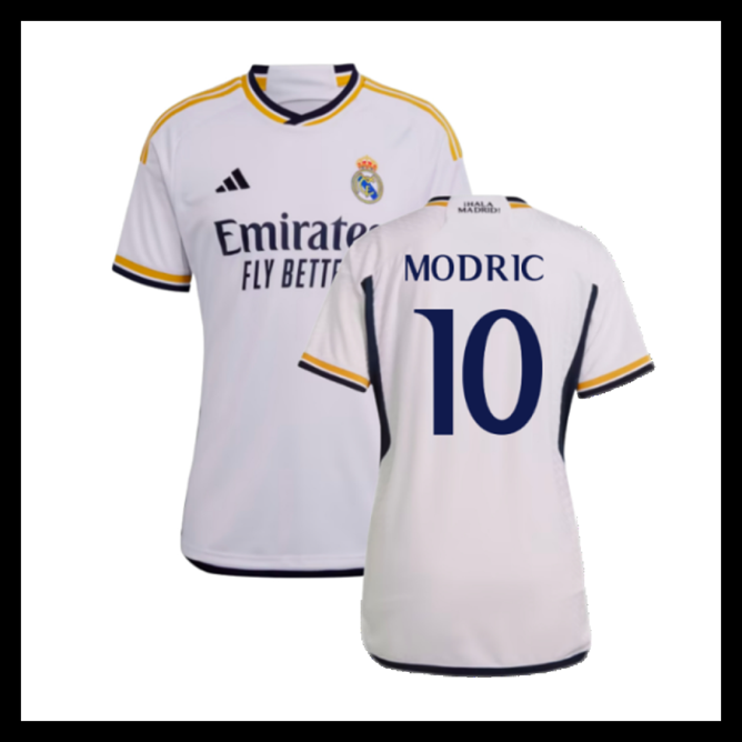 Billige Fodboldtrøjer Real Madrid 2023-2024 Dame MODRIC #10 Hjemmebanetrøje