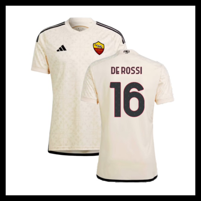 Billige Fodboldtrøjer AS Roma 2023-2024 DE ROSSI #16 Udebanetrøje