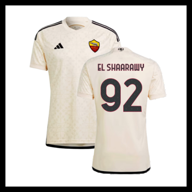 Billige Fodboldtrøjer AS Roma 2023-2024 EL SHAARAWY #92 Udebanetrøje