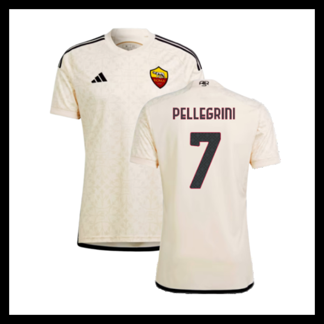 Billige Fodboldtrøjer AS Roma 2023-2024 PELLEGRINI #7 Udebanetrøje