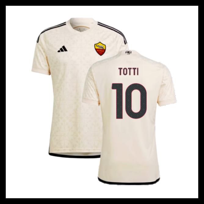 Billige Fodboldtrøjer AS Roma 2023-2024 TOTTI #10 Udebanetrøje