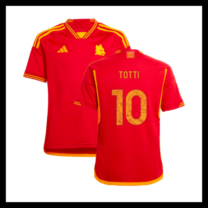 Billige Fodboldtrøjer AS Roma 2023-2024 TOTTI #10 Hjemmebanetrøje