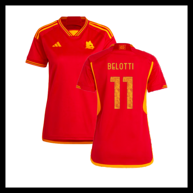 Billige Fodboldtrøjer AS Roma 2023-2024 Dame BELOTTI #11 Hjemmebanetrøje
