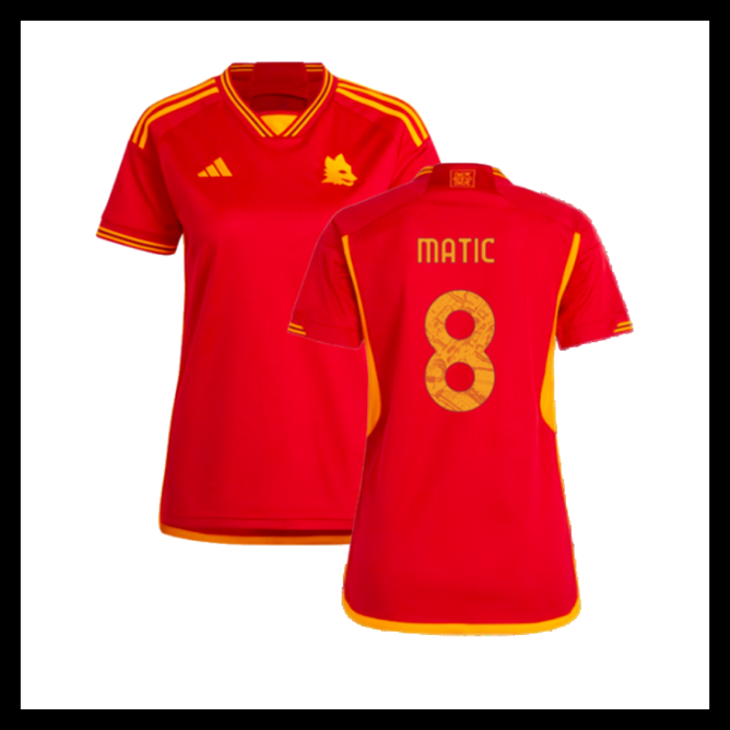 Billige Fodboldtrøjer AS Roma 2023-2024 Dame MATIC #8 Hjemmebanetrøje