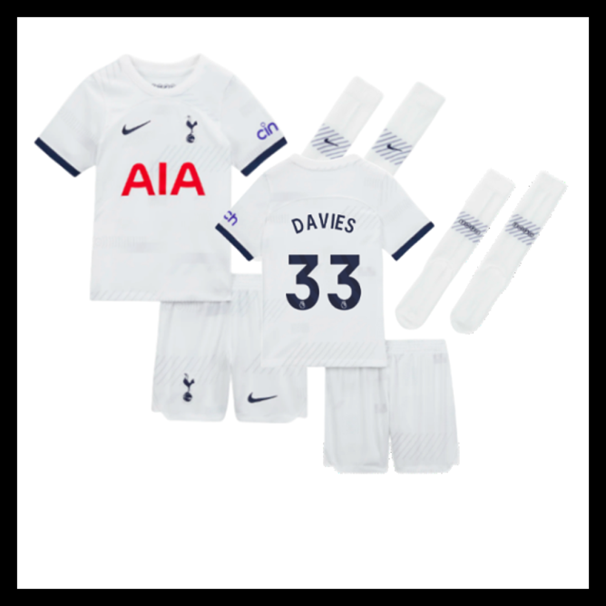 Billige Fodboldtrøjer Tottenham Hotspur 2023-2024 Børn DAVIES #33 Hjemmebanetrøje