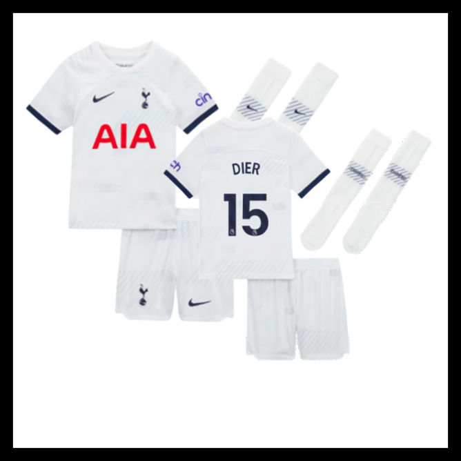 Billige Fodboldtrøjer Tottenham Hotspur 2023-2024 Børn DIER #15 Hjemmebanetrøje