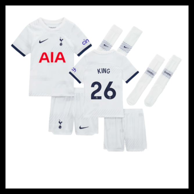 Billige Fodboldtrøjer Tottenham Hotspur 2023-2024 Børn KING #26 Hjemmebanetrøje