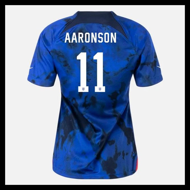 Billige Fodboldtrøjer USA VM I Fodbold 2022 Dame AARONSON #11 Udebanetrøje